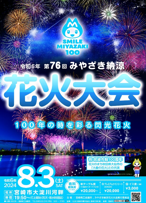 第76回みやざき納涼花火大会の協賛について